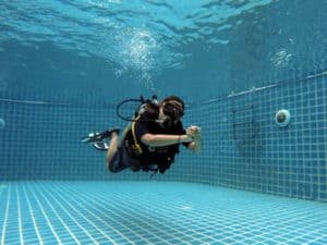Try scuba diving in our pool